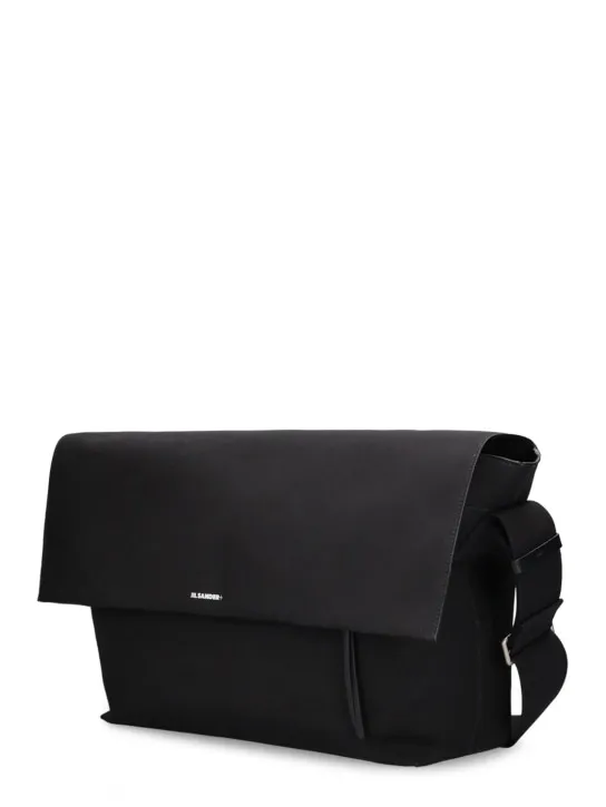 Jil Sander   Utility large crossbody canvas bag 