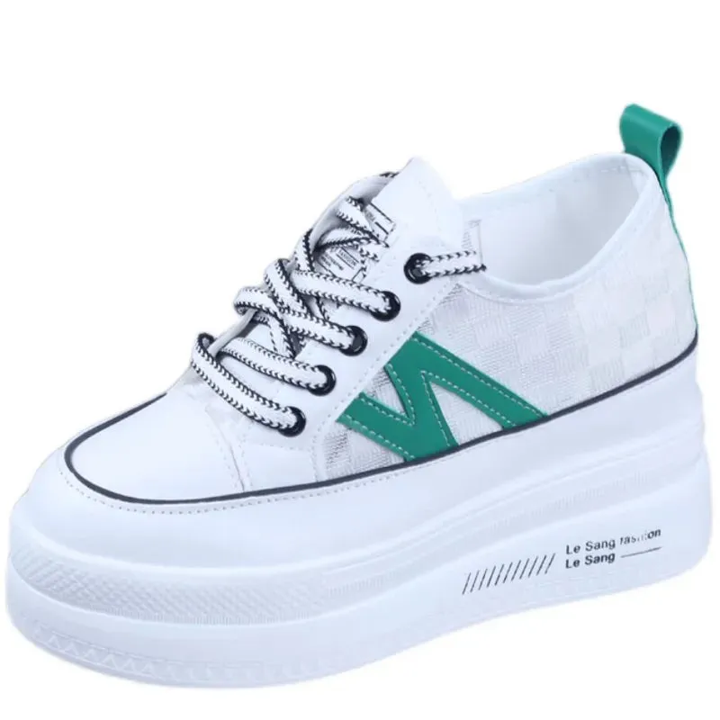 Joskaa 2024 New White Platform Fashion Sneakers