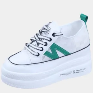 Joskaa 2024 New White Platform Fashion Sneakers