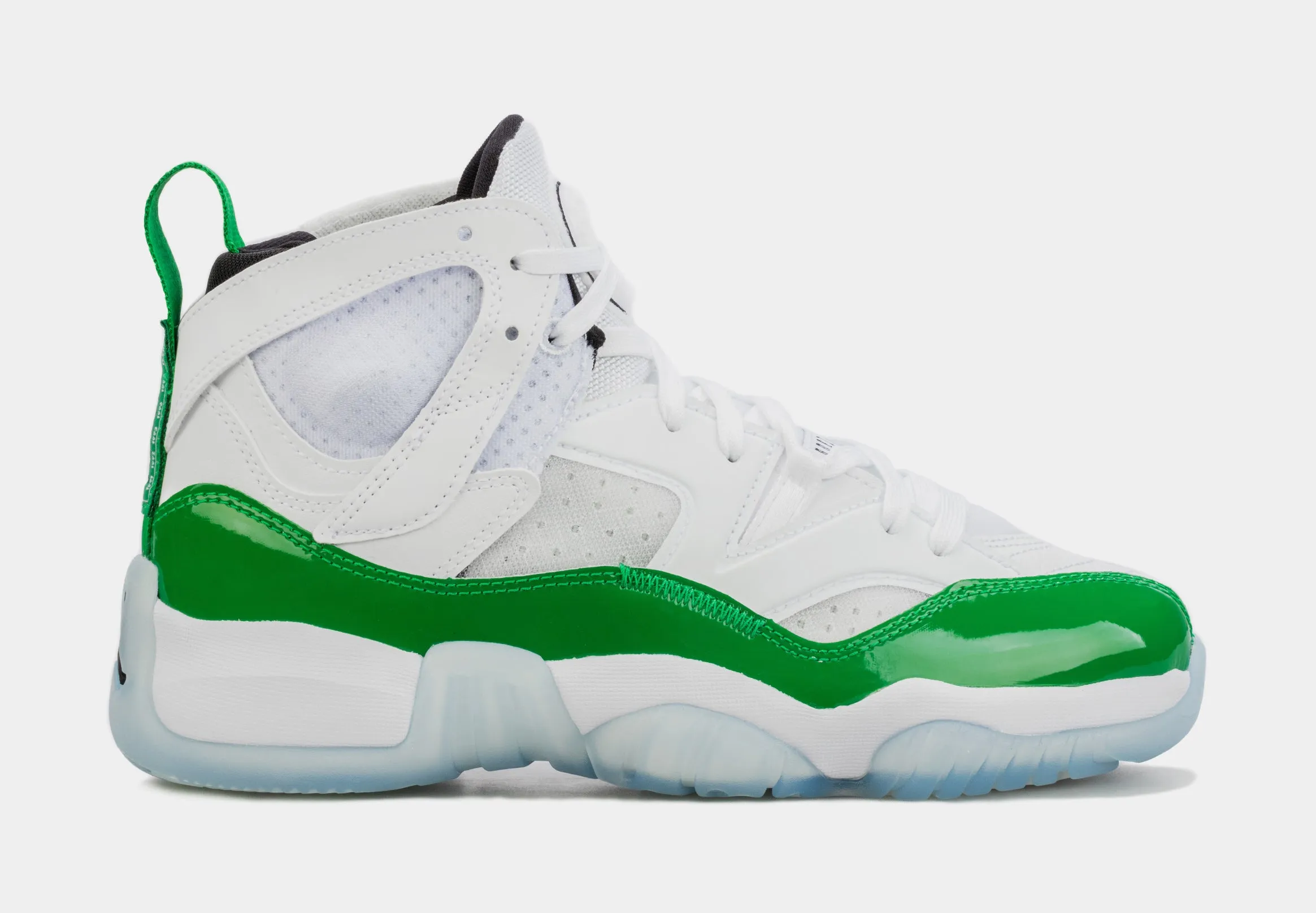 Jumpman Two Trey Grade School Basketball Shoes (White/Green)