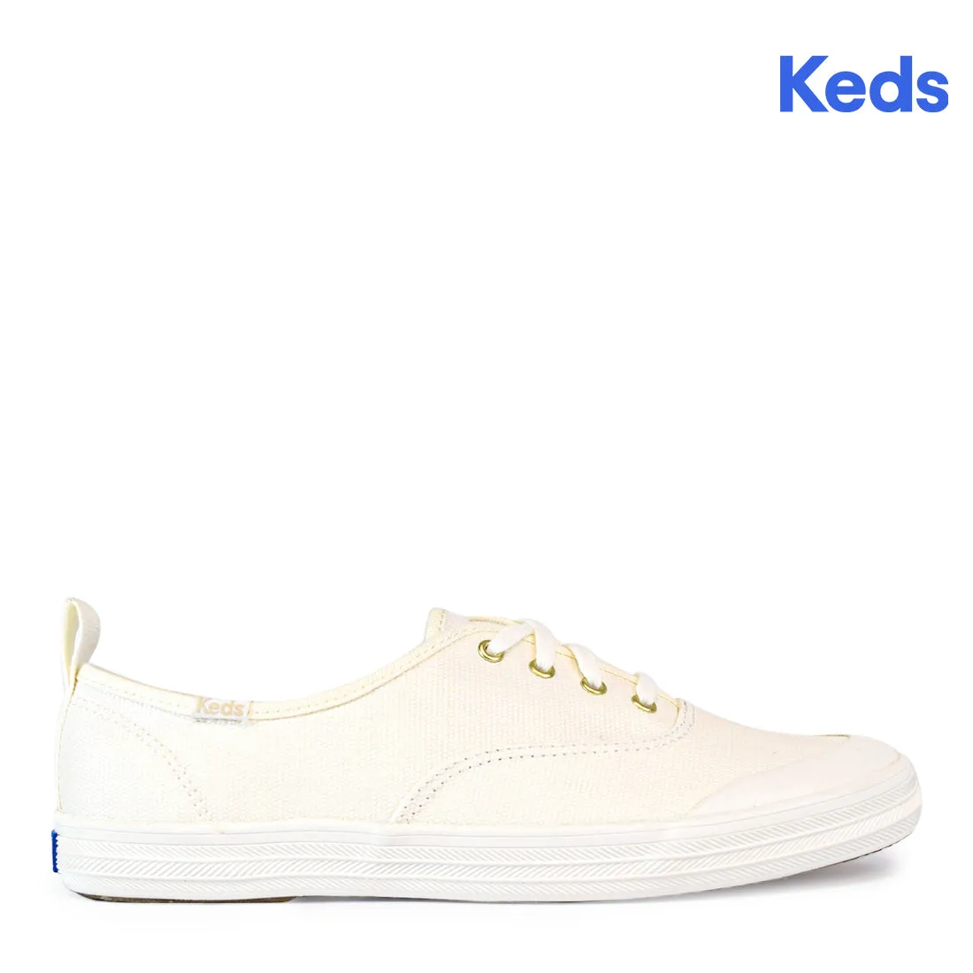 Keds Women's Champion Toe Cap Splash Twill SMU White (WF67984)