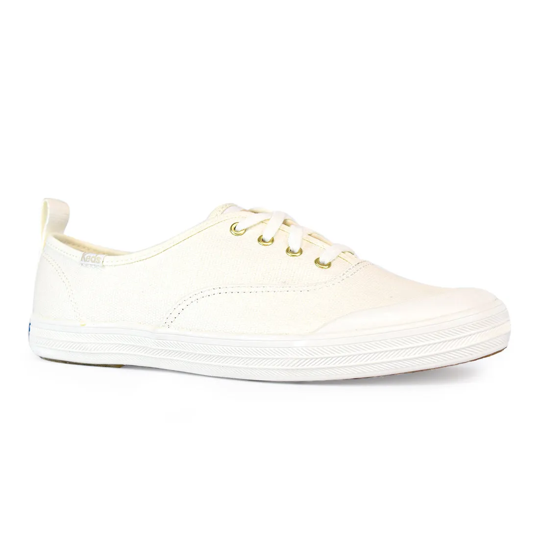 Keds Women's Champion Toe Cap Splash Twill SMU White (WF67984)