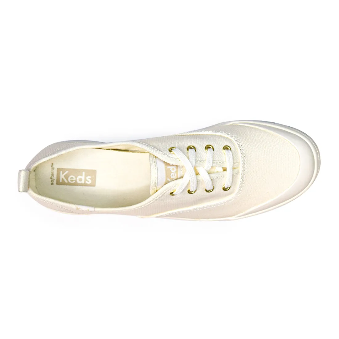 Keds Women's Champion Toe Cap Splash Twill SMU White (WF67984)