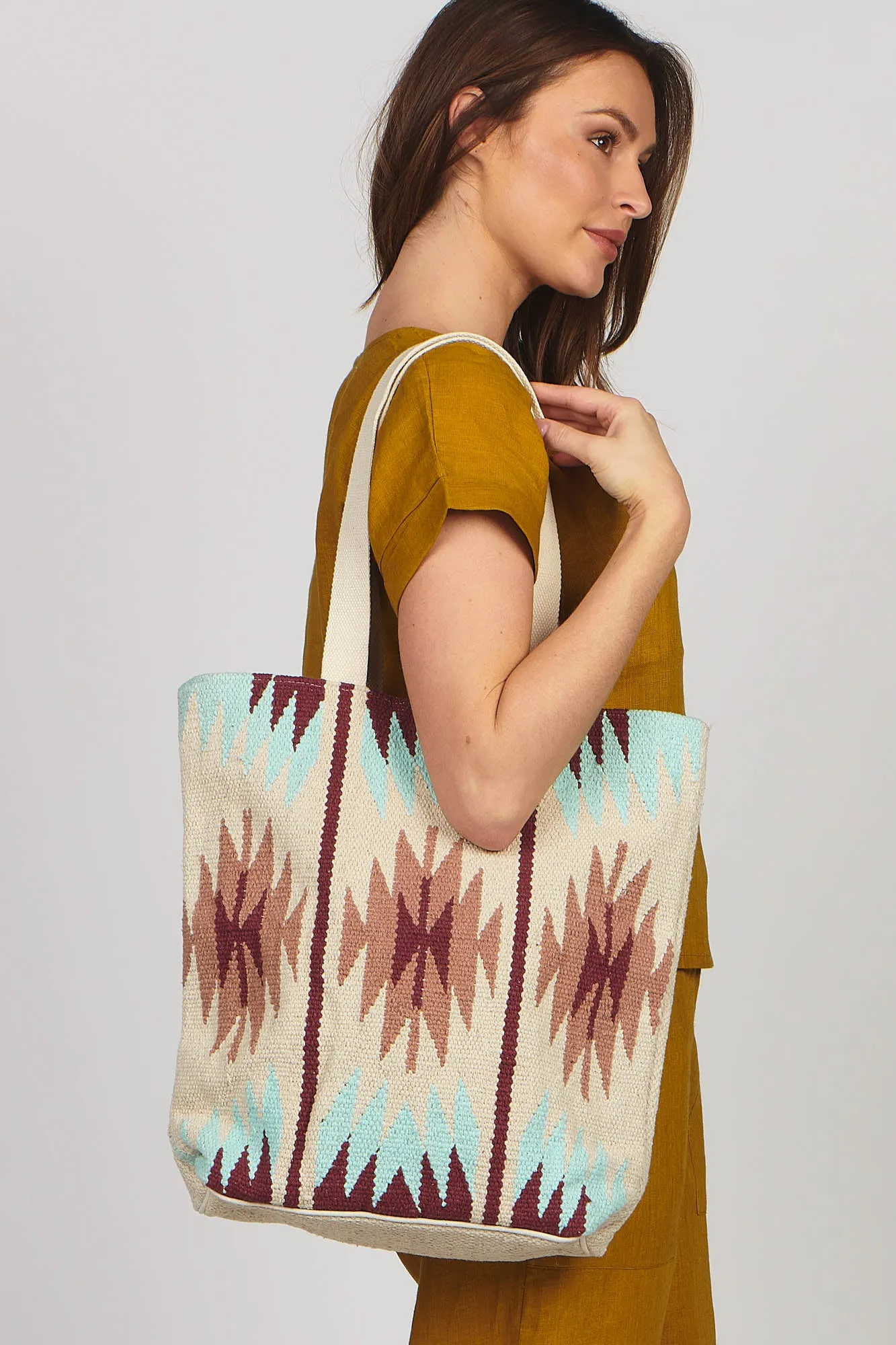 Kilim Tote Bag Burgandy