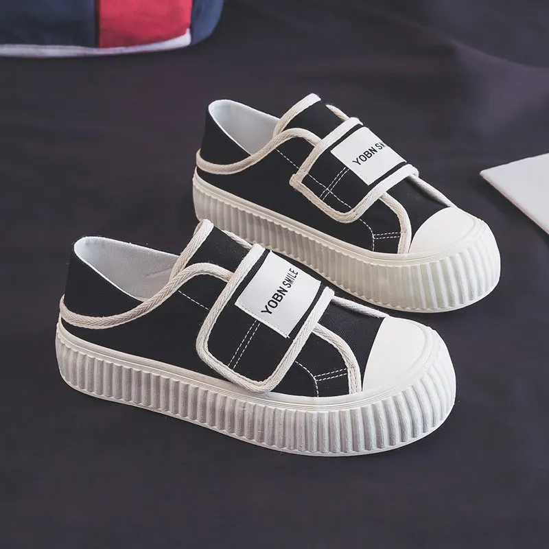 Korean Style Magic Stick Female Canvas Shoes