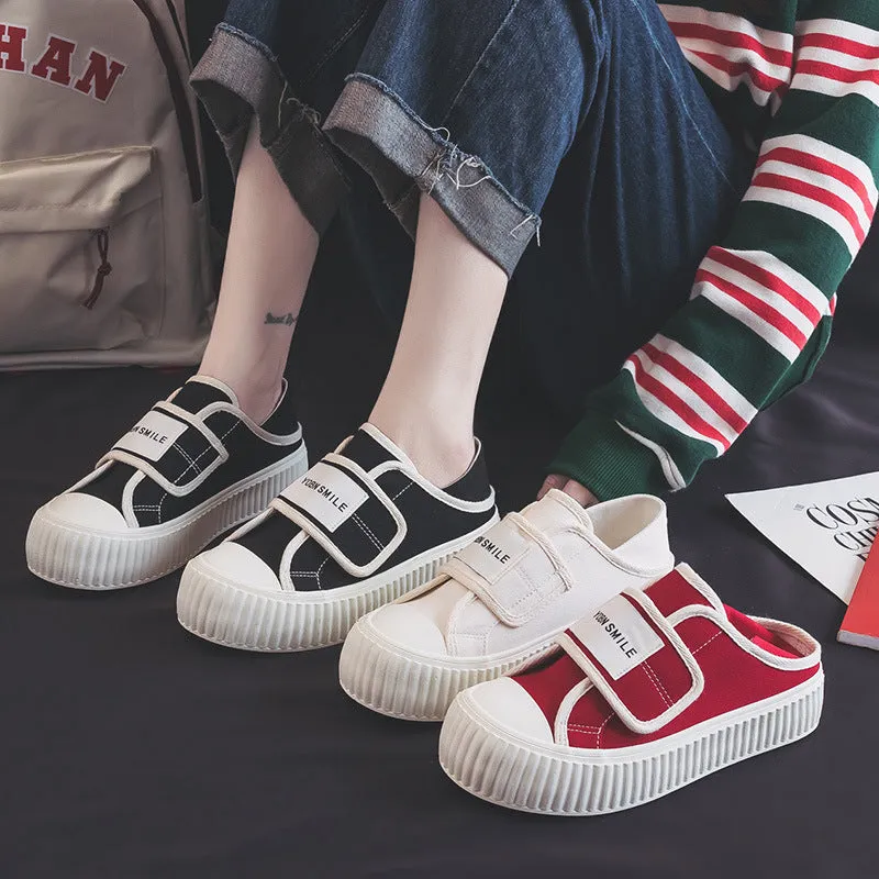 Korean Style Magic Stick Female Canvas Shoes