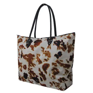 Large Cow Print Shoulder Travel Tote