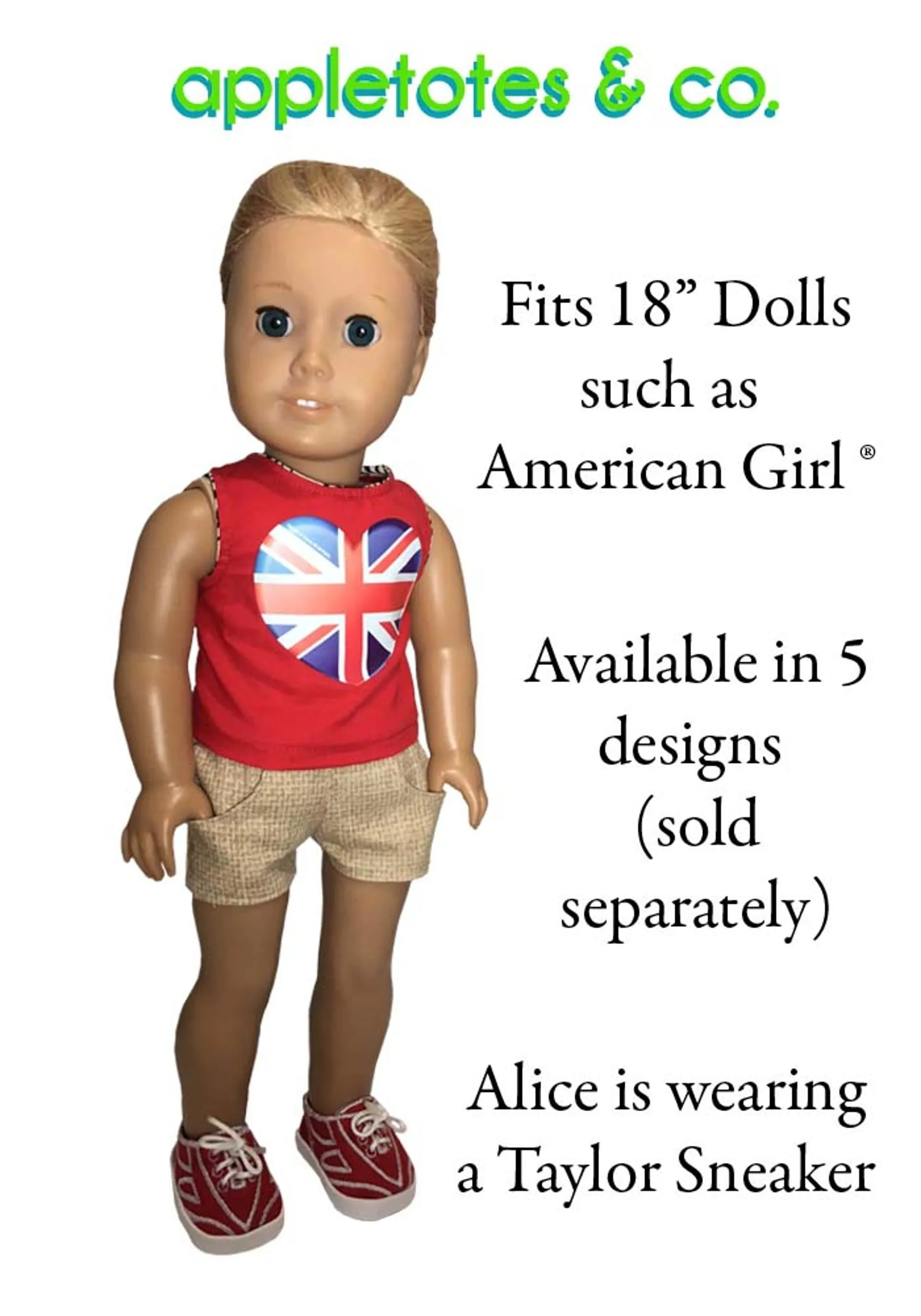 Lee Sneakers ITH Embroidery Patterns for 18" Dolls