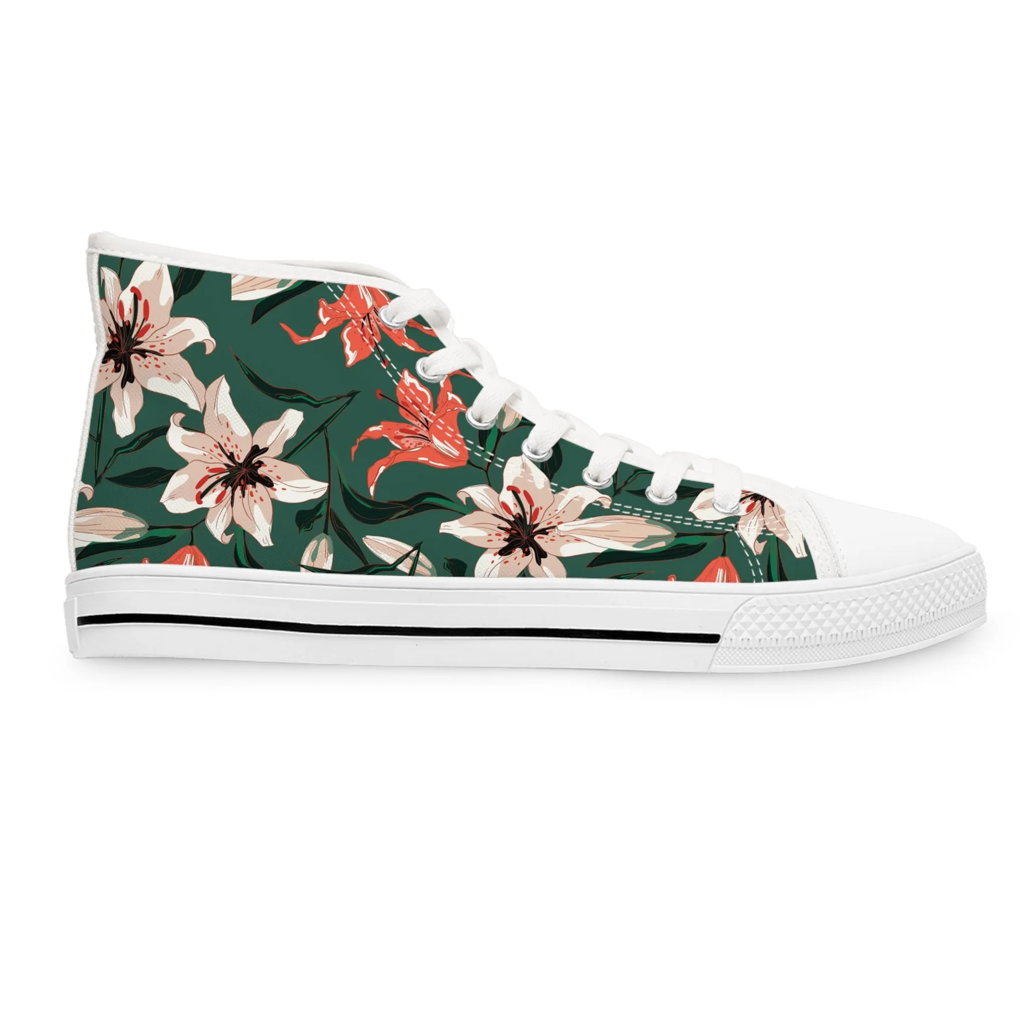 Lily Flowers Women's High Top Sneakers