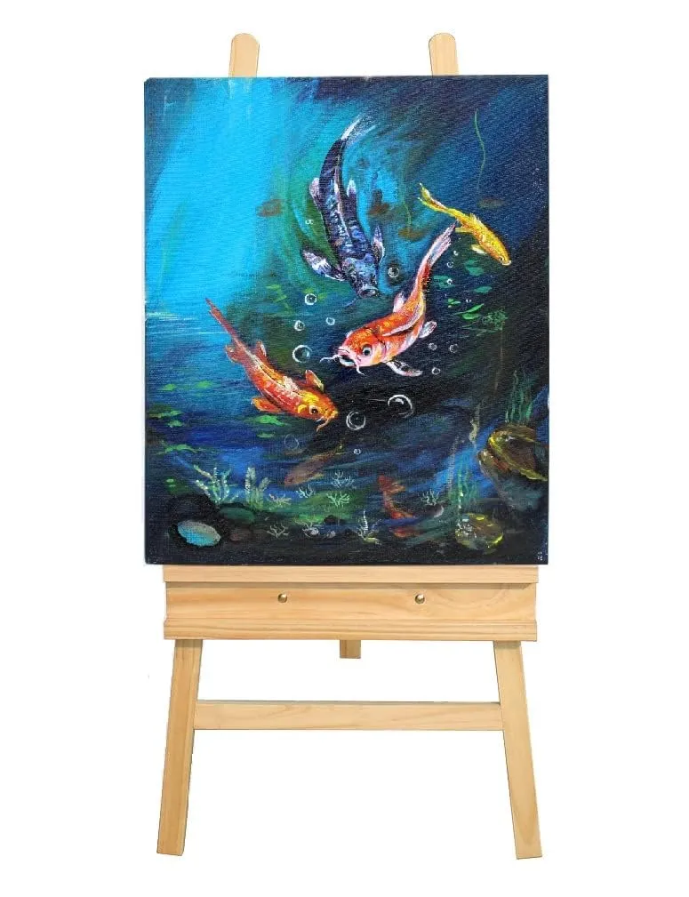 Little Birdie Pre Stretched Canvas with Wooden Frame for Painting 24x24 inch - 230gsm|100% Cotton Pre-Primed Canvas for Acrylic & Oil Colour Painting | Suitable for Artists, Students & Beginners