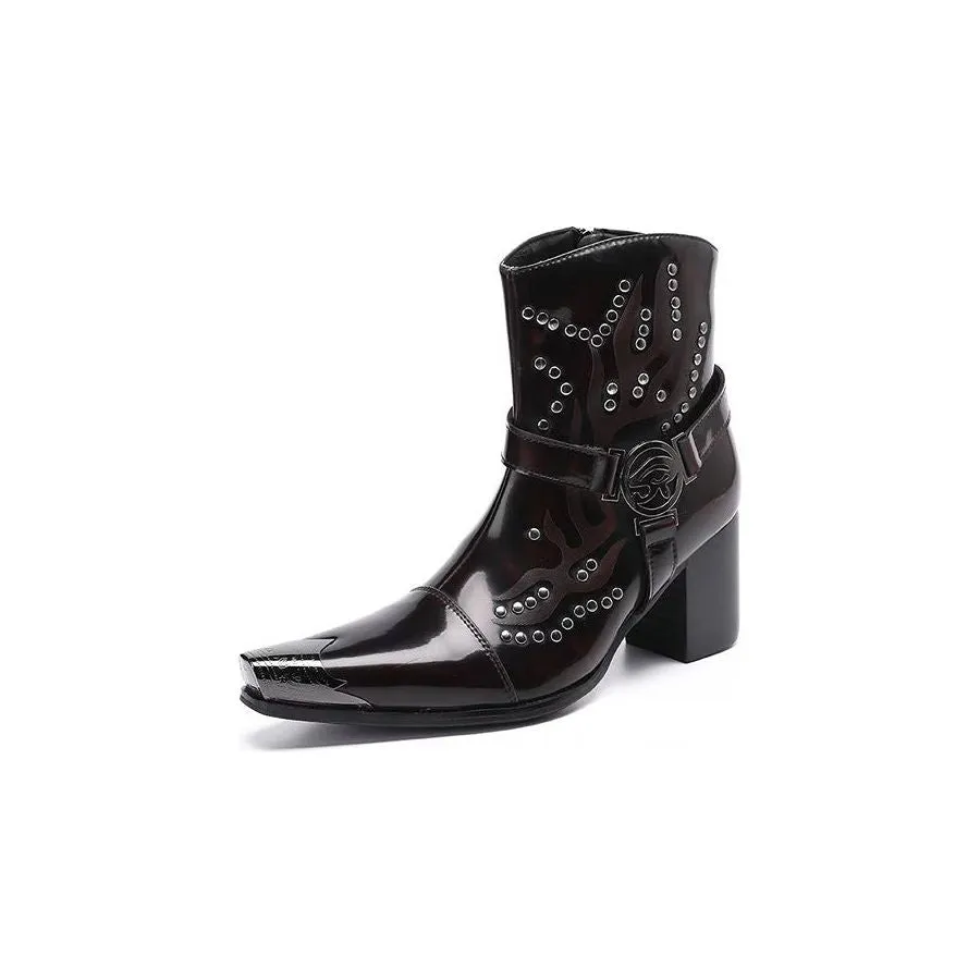 LuxeExotic Leather Ankle Boots