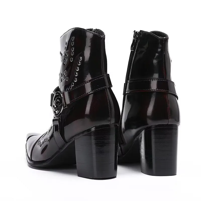 LuxeExotic Leather Ankle Boots