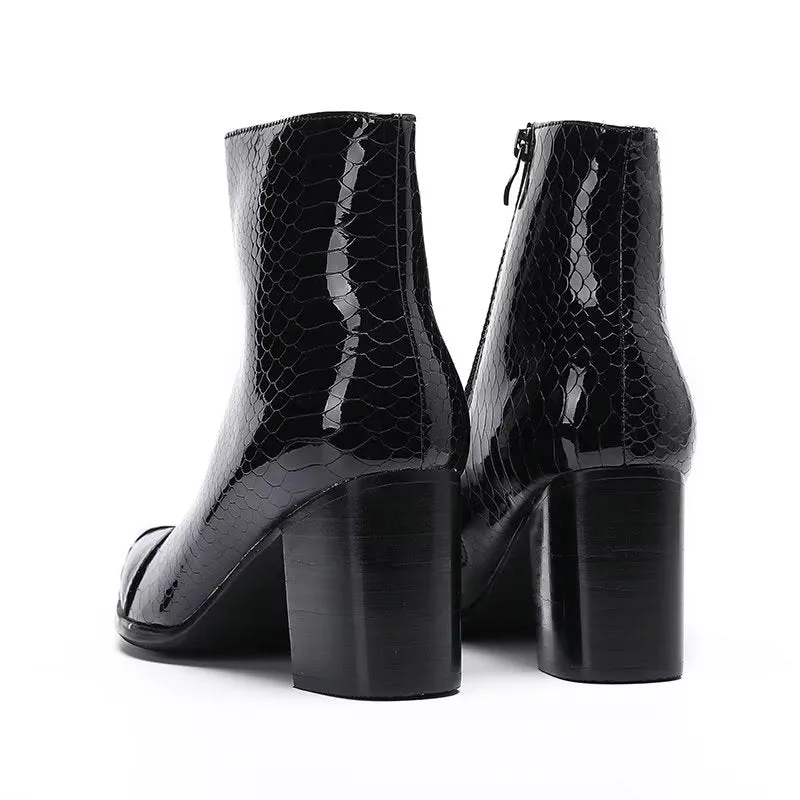 LuxeExotic Leather Ankle Boots