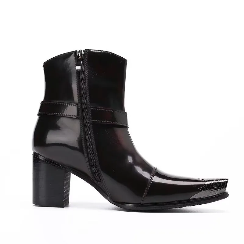 LuxeExotic Leather Ankle Boots