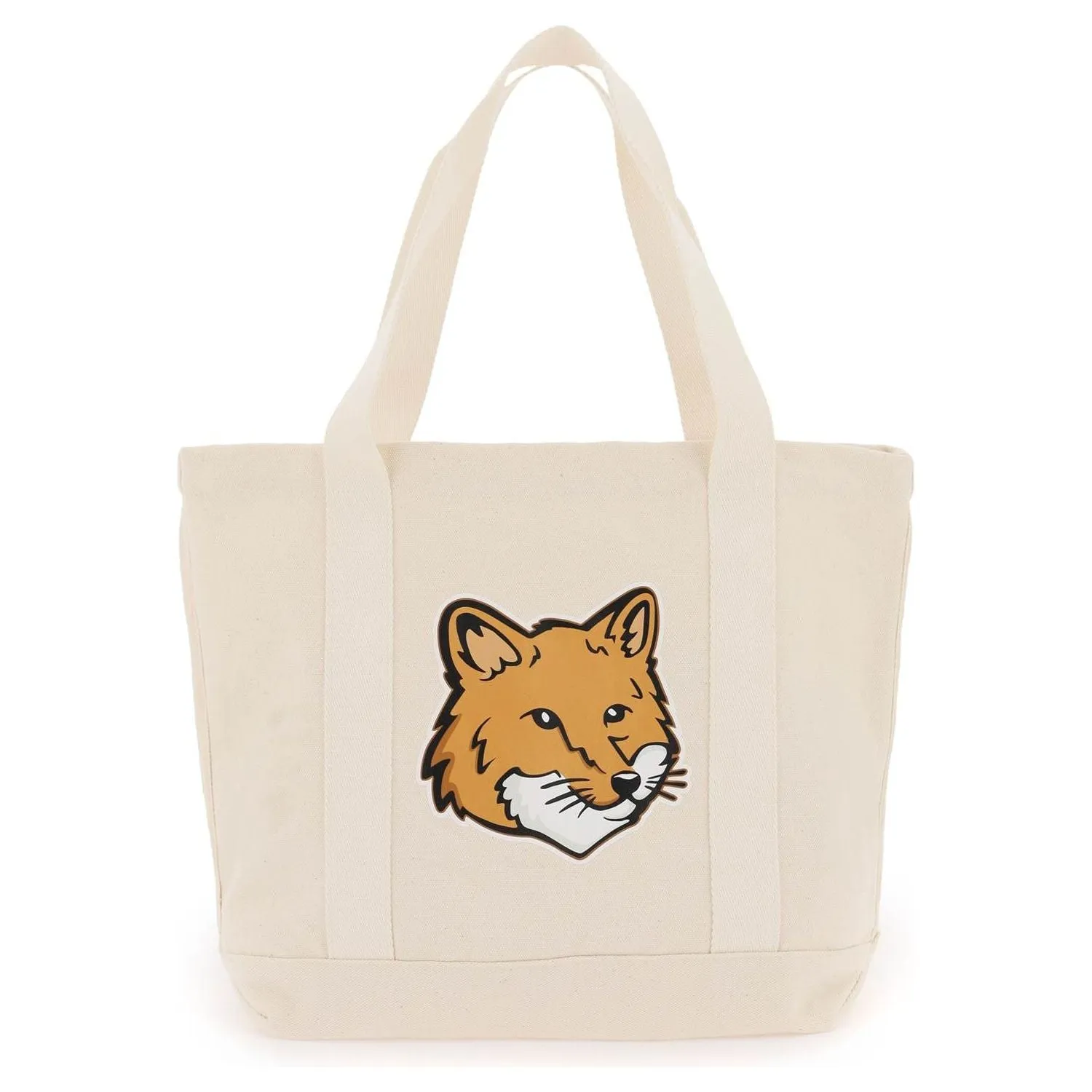 Maison Kitsune fox head tote bag