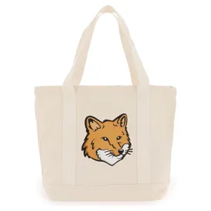 Maison Kitsune fox head tote bag