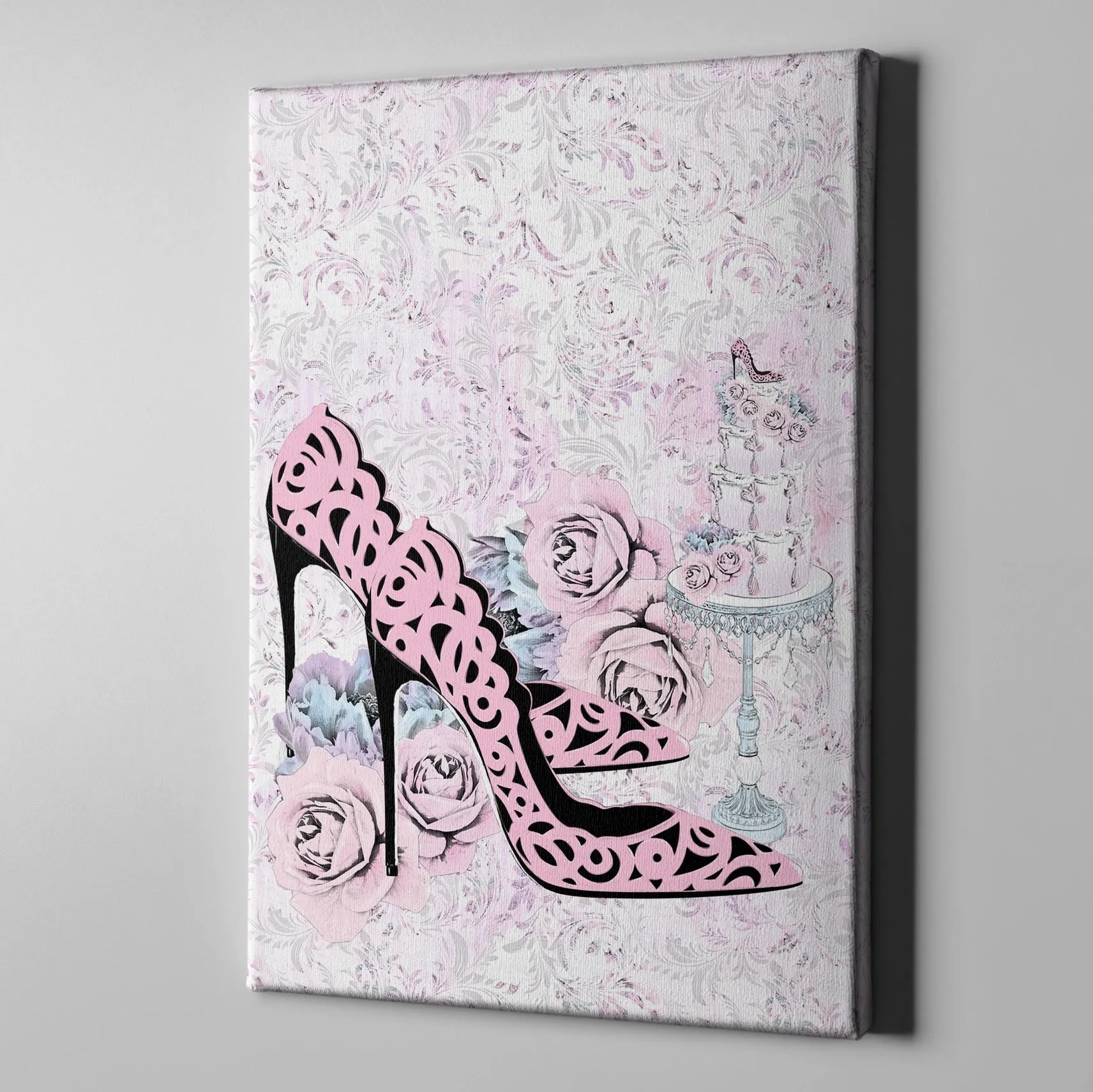 Marie Antoinette Inspired Baroque Fashion Gallery Wrapped Canvas