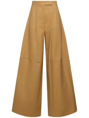 Max Mara   Avoriaz cotton double canvas wide pants 