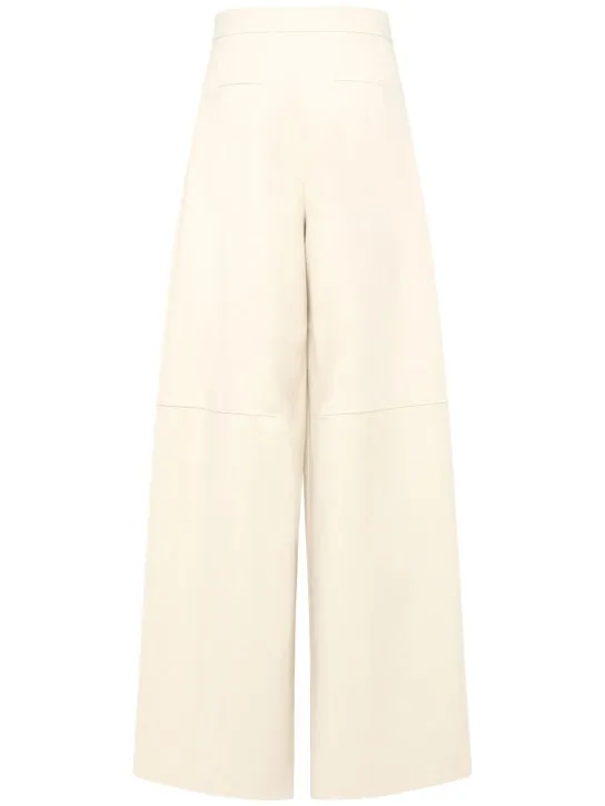 Max Mara   Avoriaz cotton double canvas wide pants 