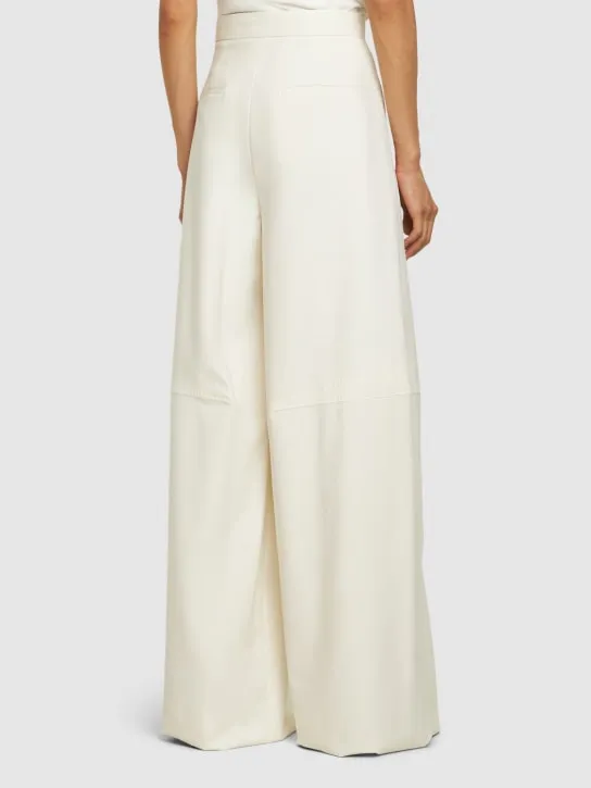 Max Mara   Avoriaz cotton double canvas wide pants 