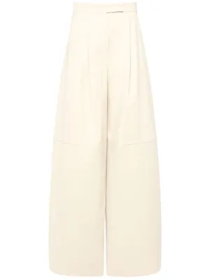 Max Mara   Avoriaz cotton double canvas wide pants 