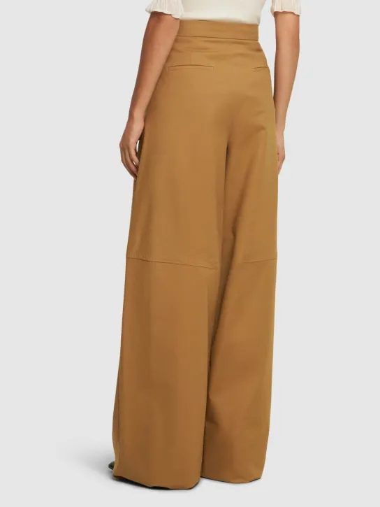 Max Mara   Avoriaz cotton double canvas wide pants 