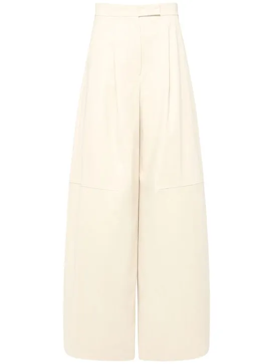 Max Mara   Avoriaz cotton double canvas wide pants 