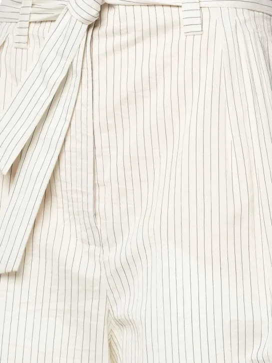 Max Mara   Cotton canvas belted wide pants 