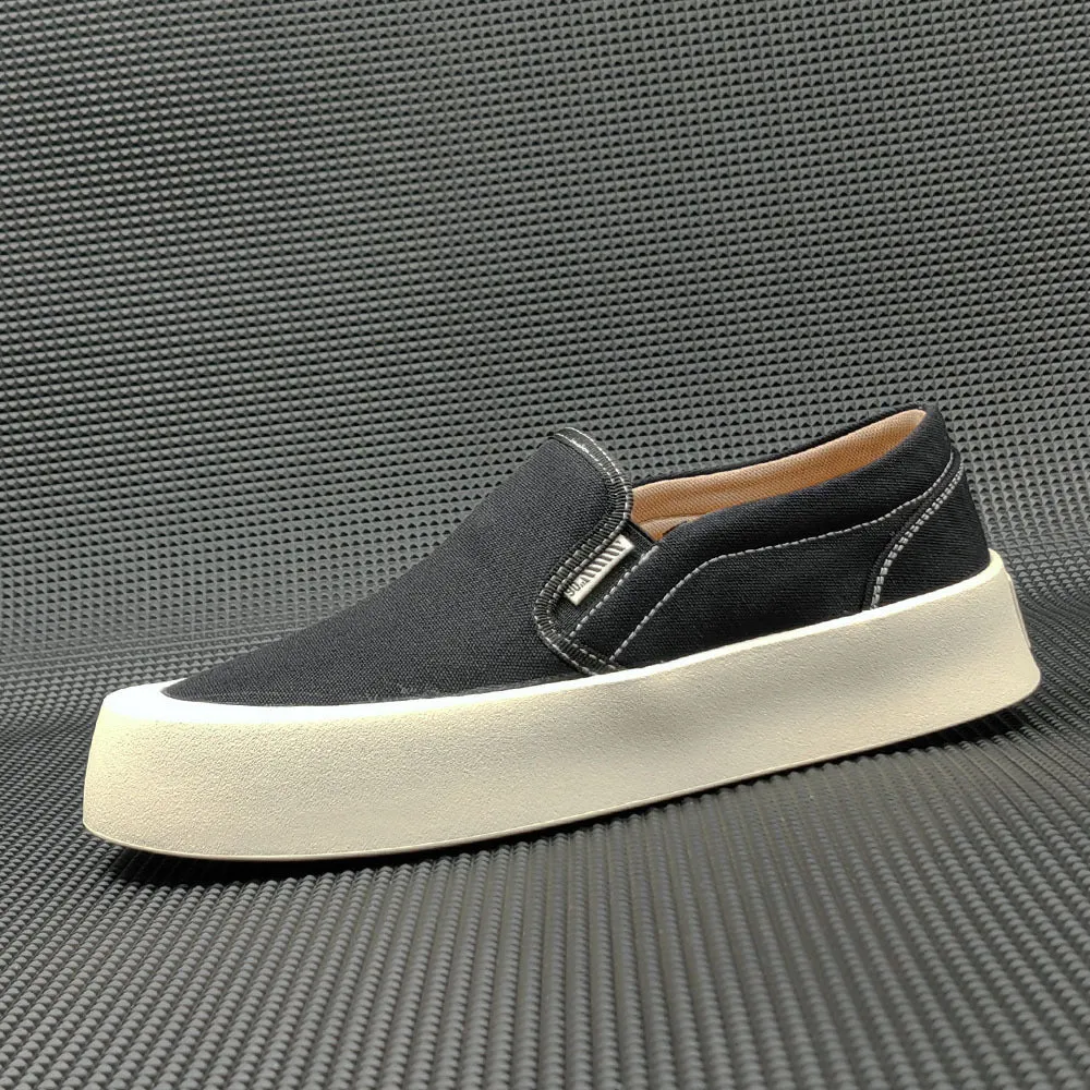 Men Minimalist Canvas Flat Casual Loafers