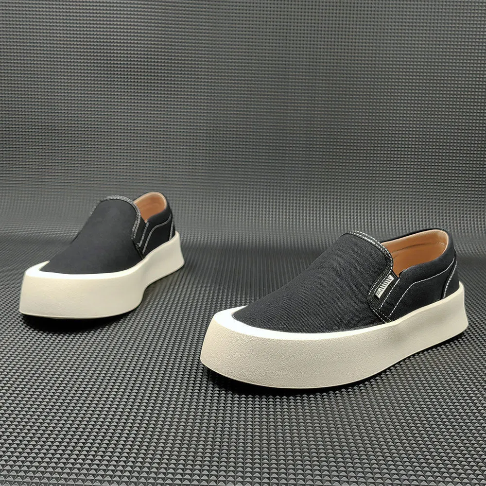 Men Minimalist Canvas Flat Casual Loafers