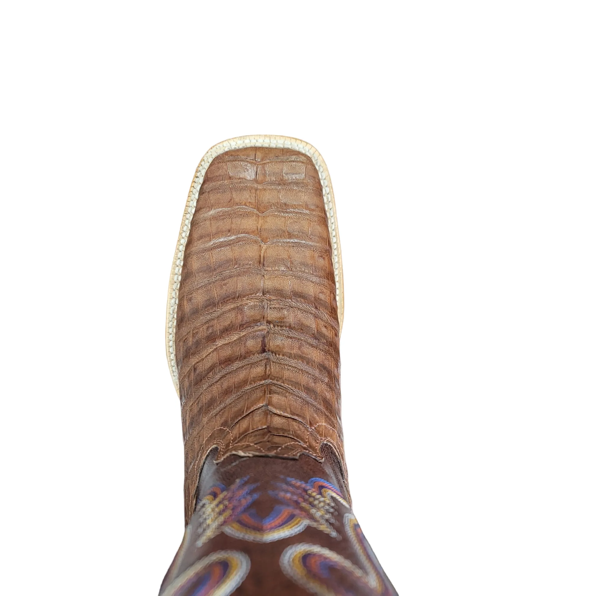 Men's Antique Cognac Caiman Belly Boot