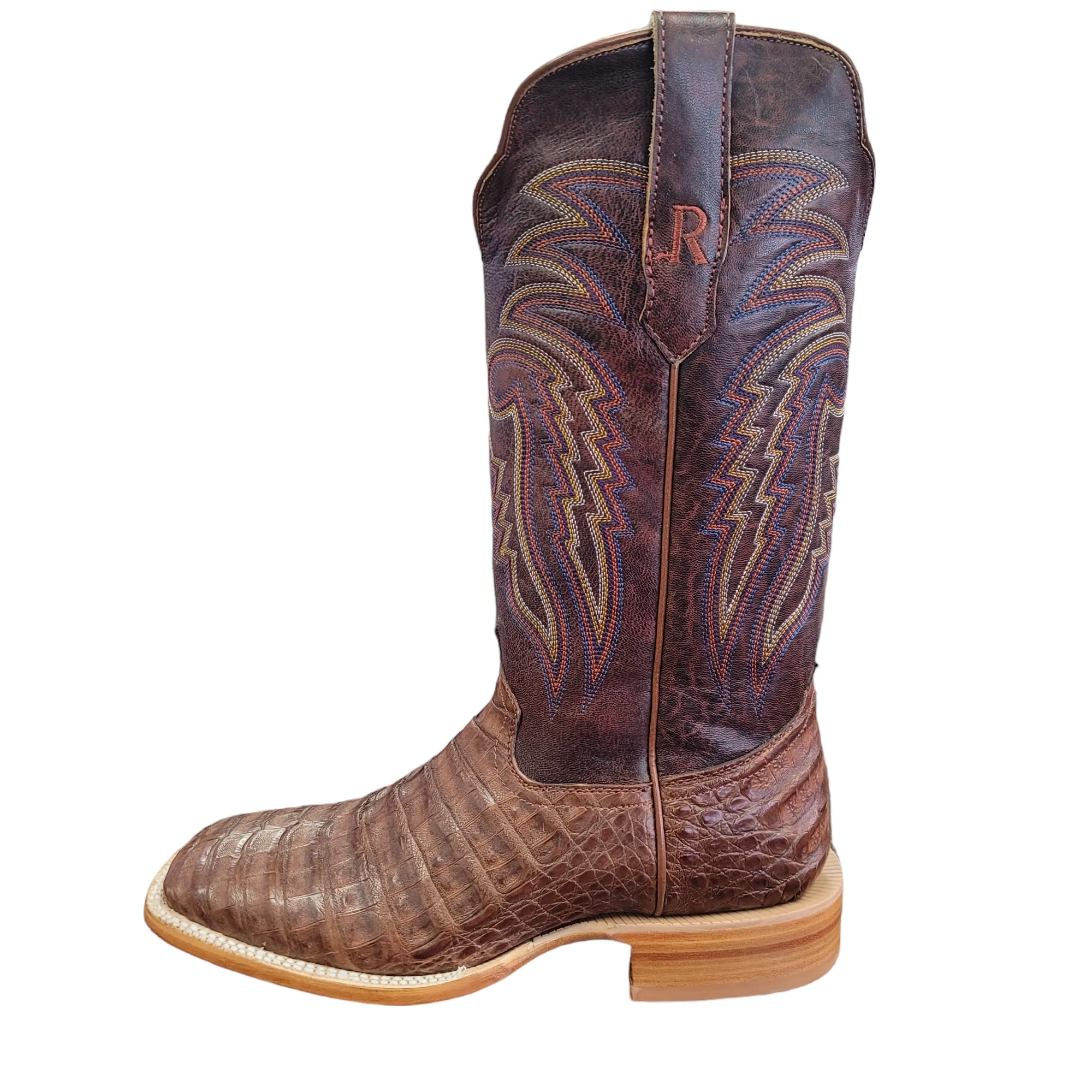 Men's Antique Cognac Caiman Belly Boot