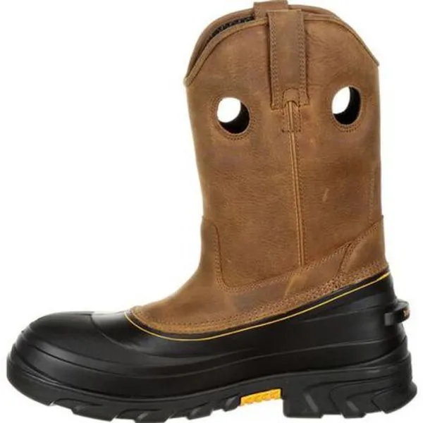 Men's Georgia Boot Muddog Brown, WP, EH, Pull On Wellington Composite Toe Boot