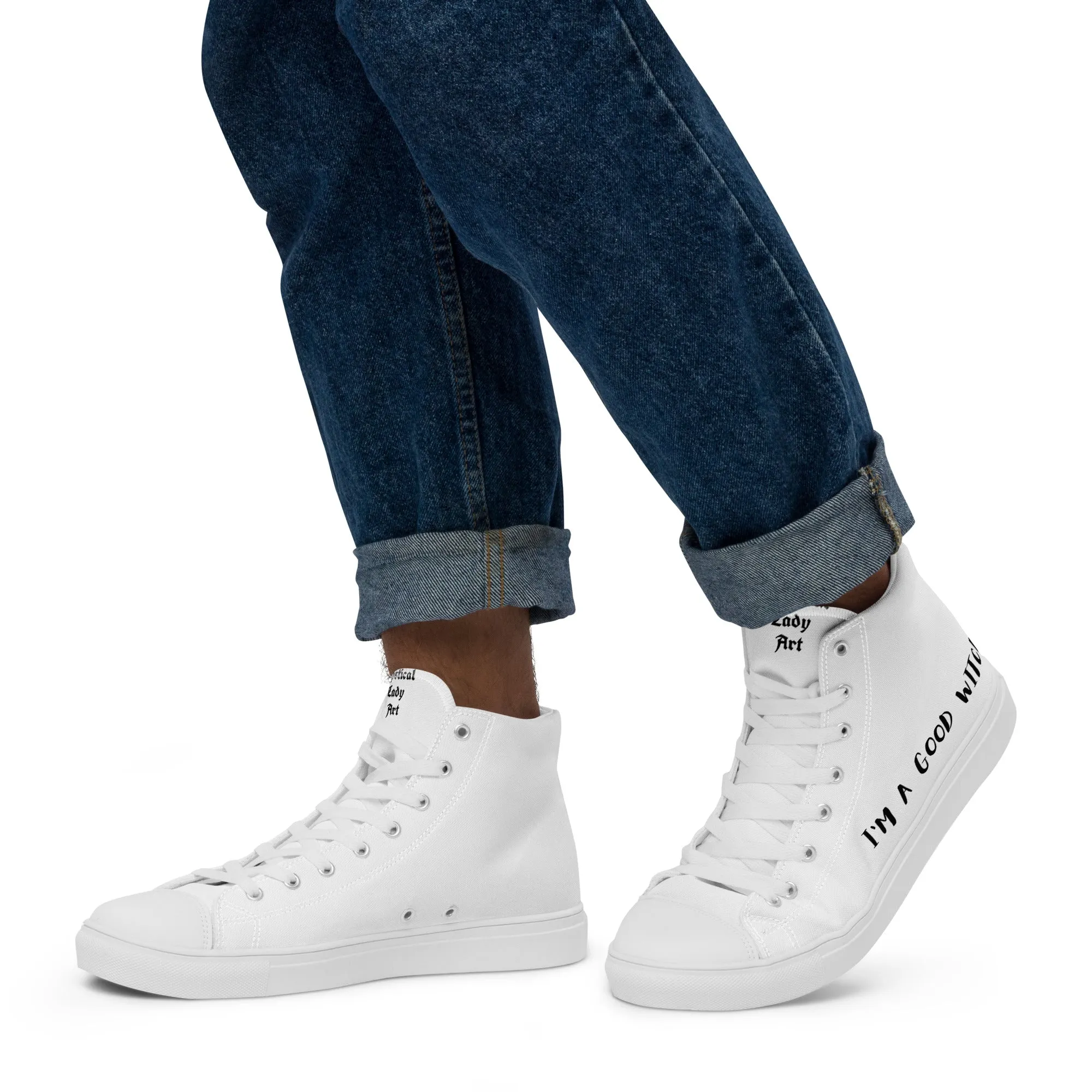 Men’s high top canvas shoes