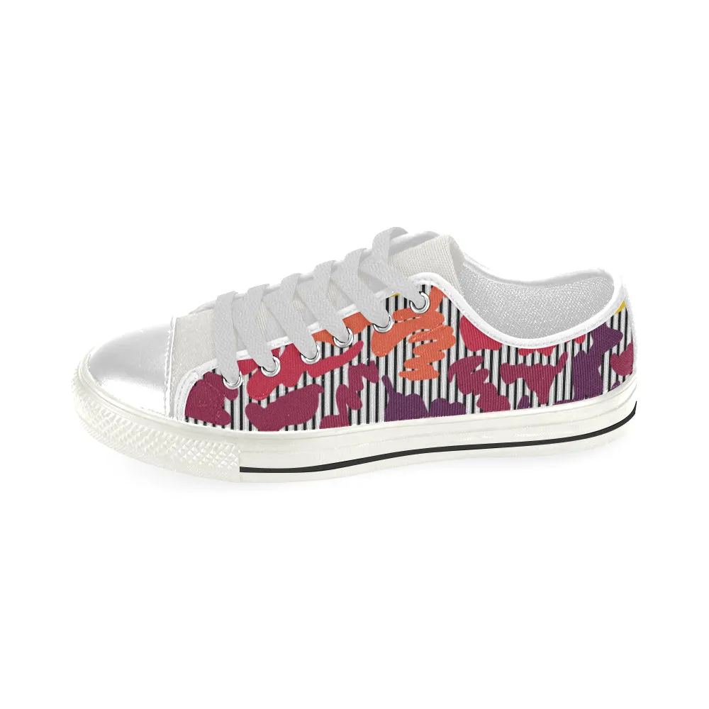 Men's Paint Splatter Print Low Top Canvas Shoes