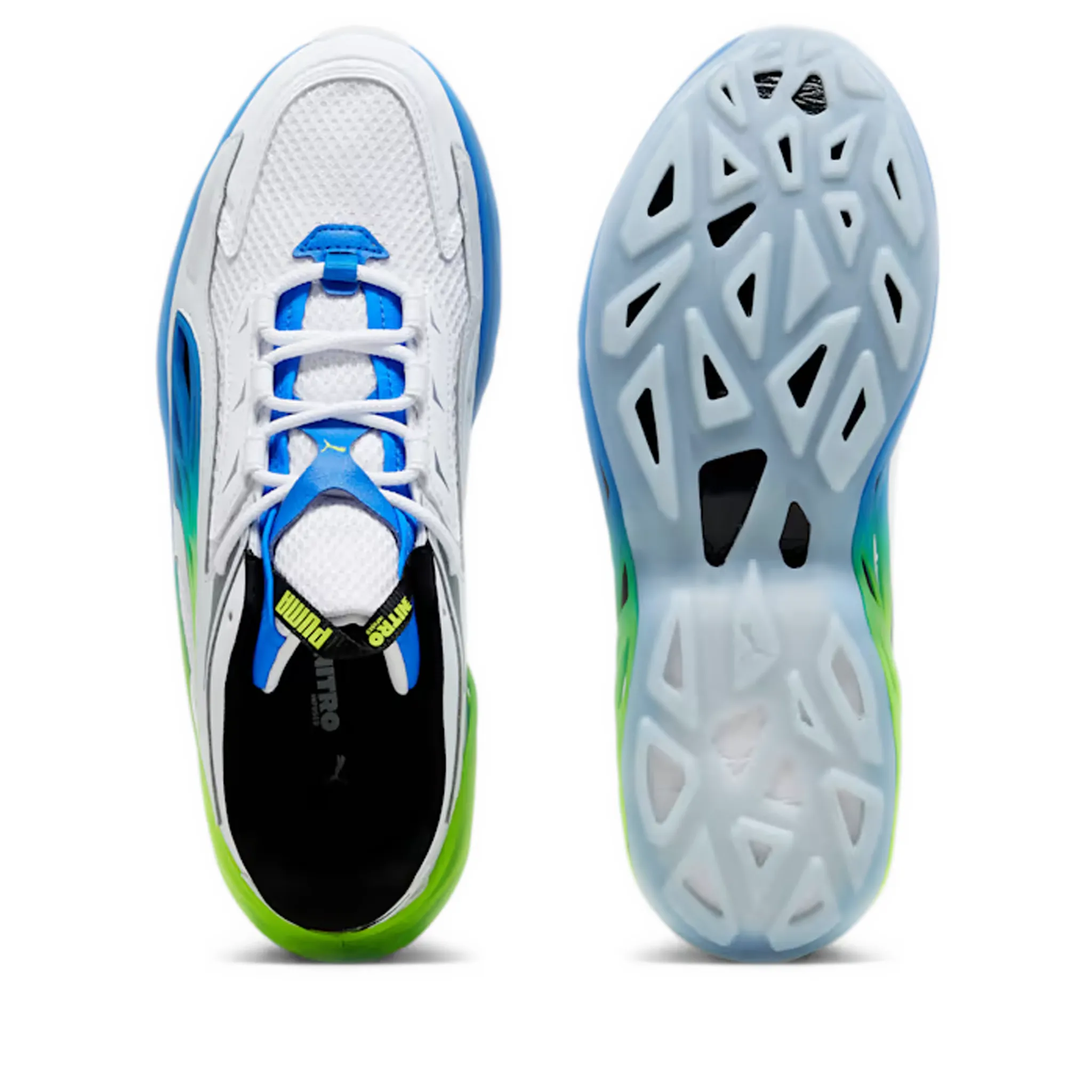 Men's Puma Exotek NITRO Facades - White/Green/Blue