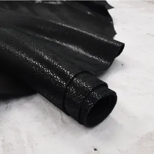 Metallic Black Sizzling Stingray 2-3 oz Cow Hides