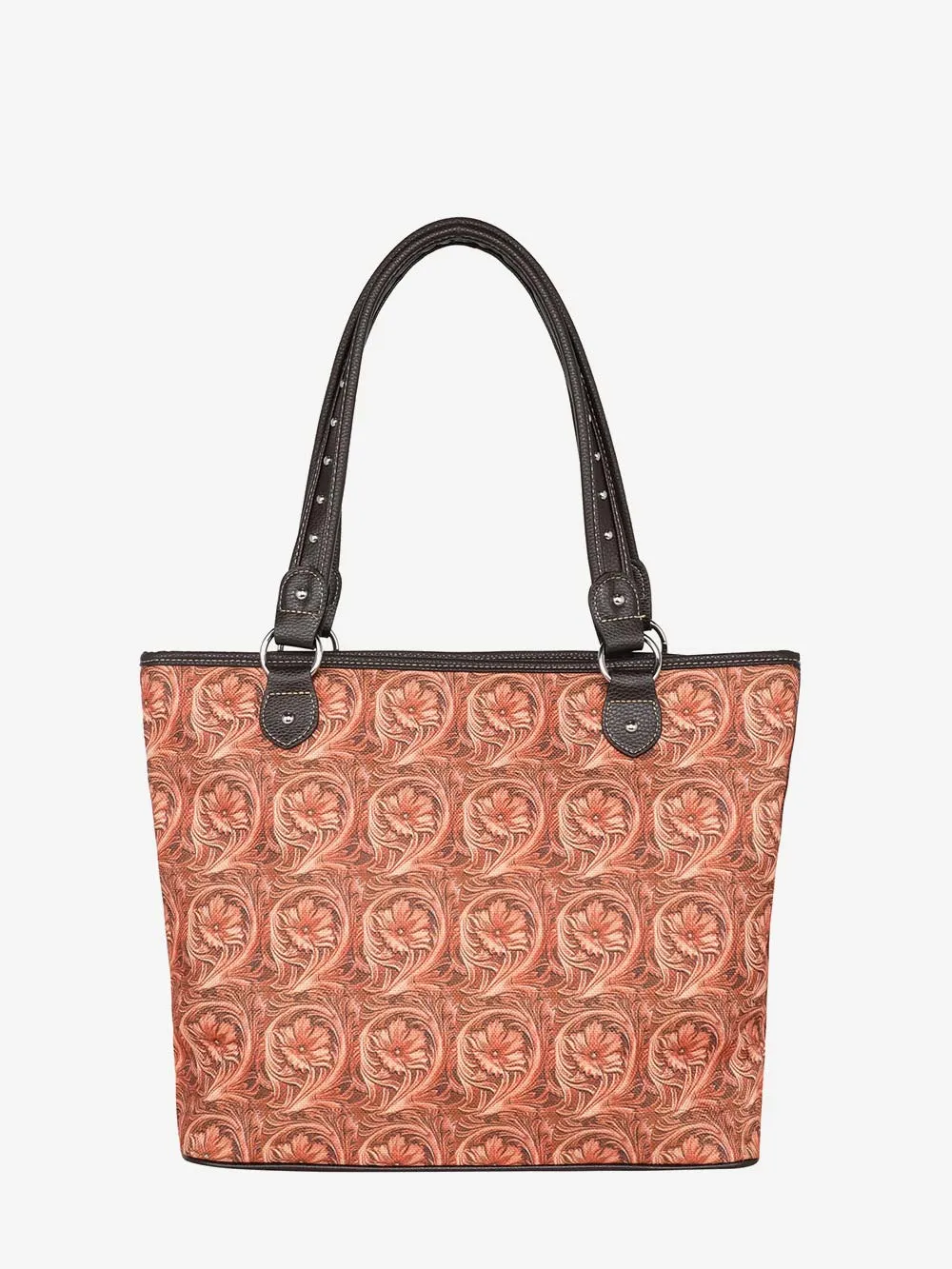 Montana West Floral Print Canvas Tote Bag