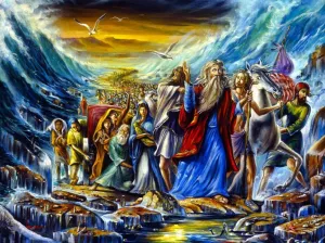 Moses leads the Exodus from the Egypt