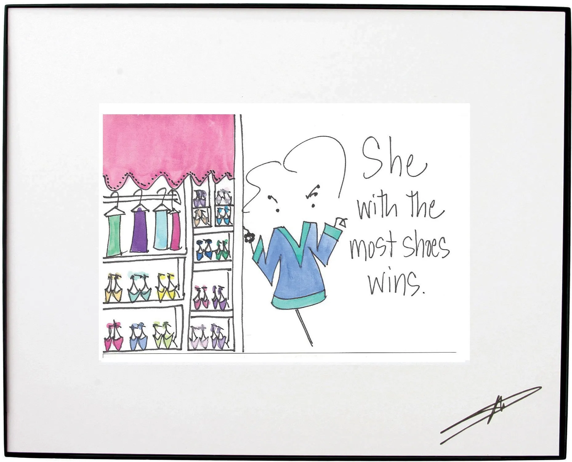 Most Shoes Wins Framed Art (10180)