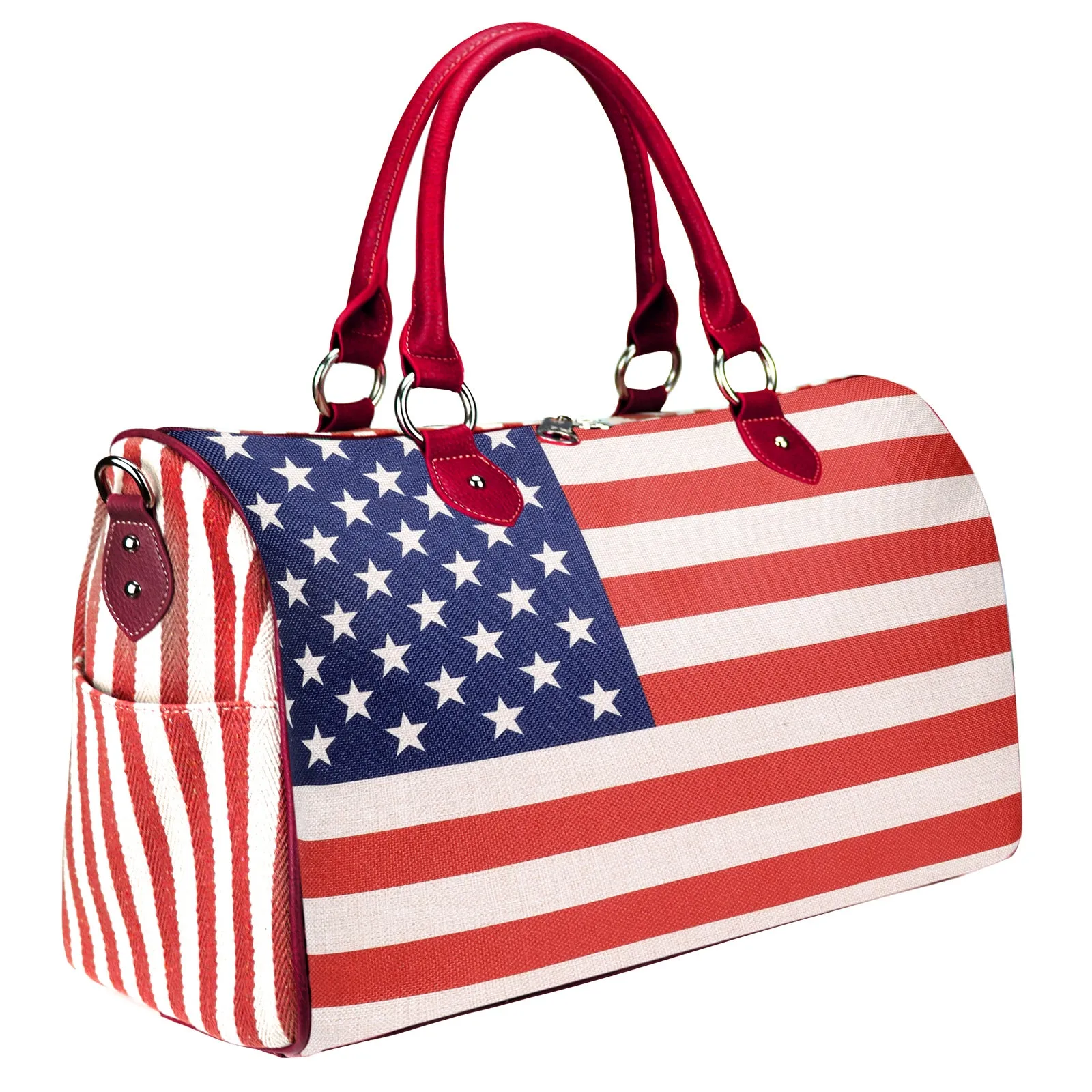 MW1118-5110 Montana West American Pride Collection Canvas Weekender Bag