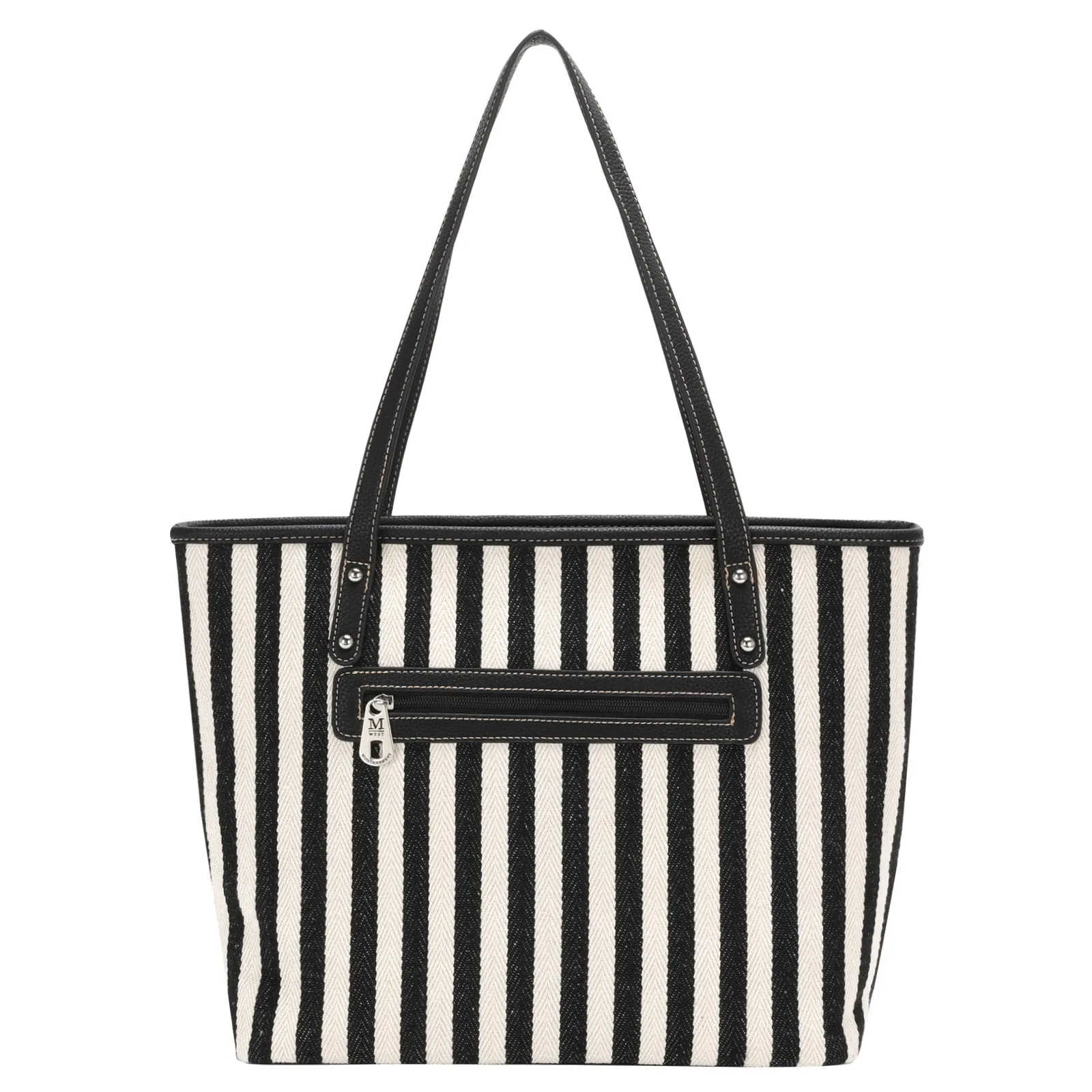 MW1158-8112 Montana West Zebra Print Canvas Tote Bag