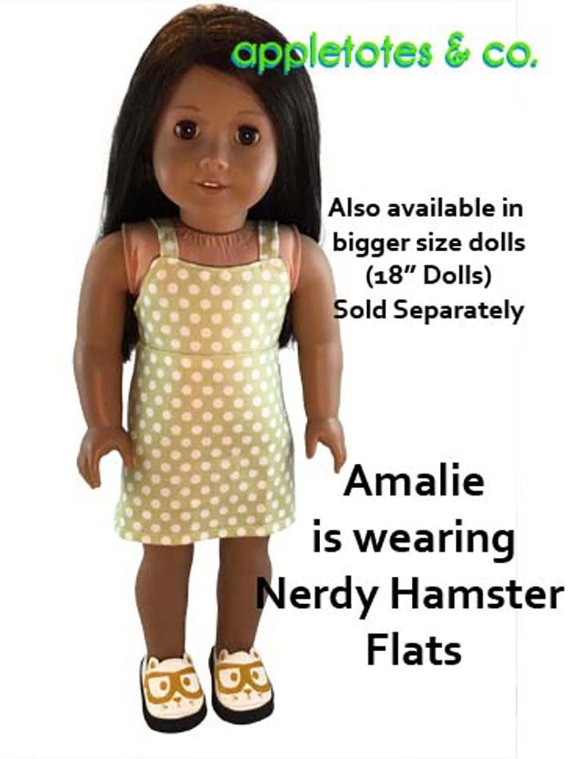 Nerdy Hampster Flats ITH Embroidery Patterns for 14.5" Dolls