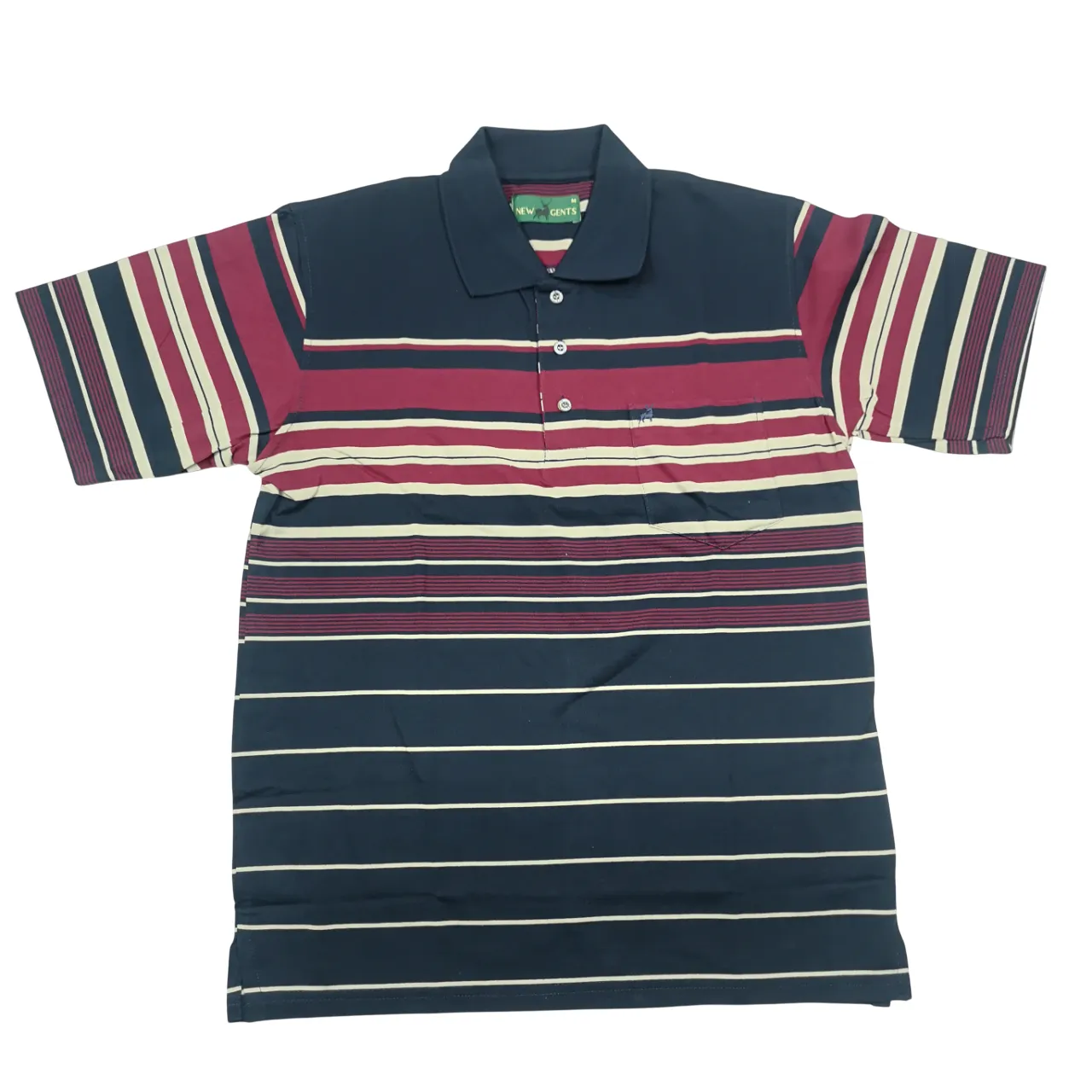 NEW GENTS Navy Multi SS Golfer