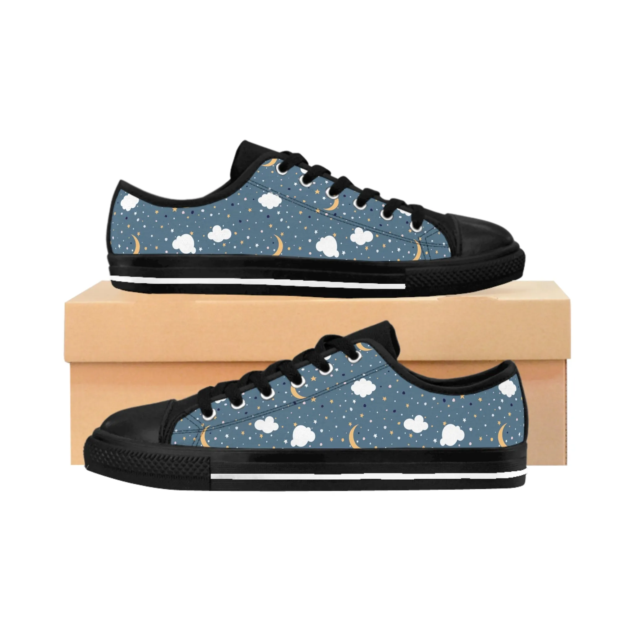 Night Sky and Clouds Men's Sneakers