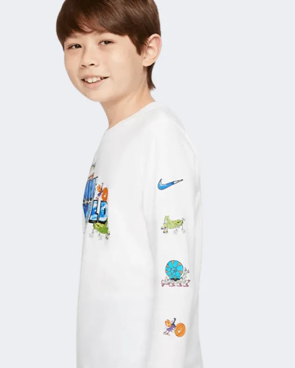 Nike Sportswear Create Pack Boys Lifestyle Long Sleeve White