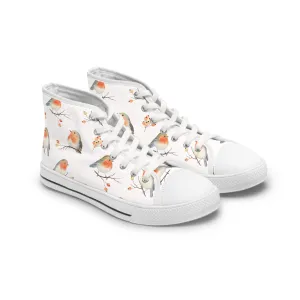 Orange Bird Women's High Top Sneakers