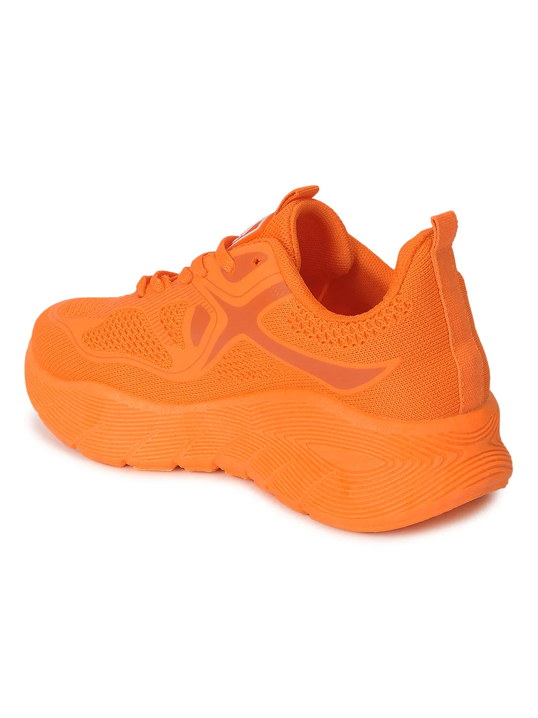 Orange Mesh Lace-Up Sneakers (TC-RS3613-ORA)