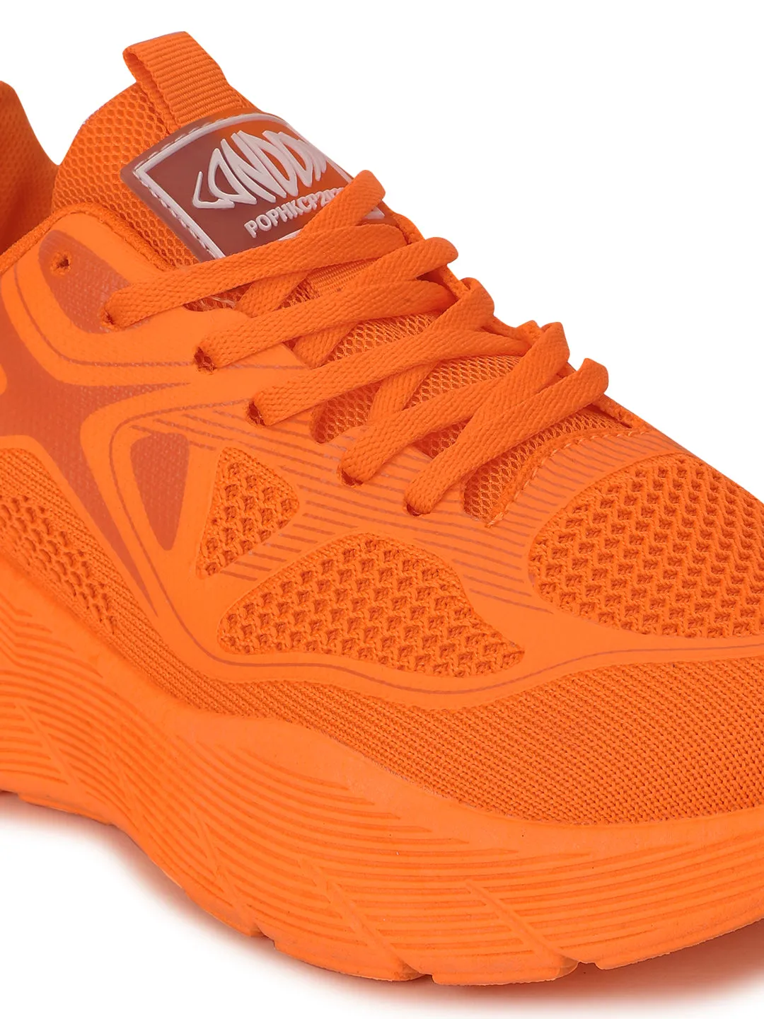 Orange Mesh Lace-Up Sneakers (TC-RS3613-ORA)