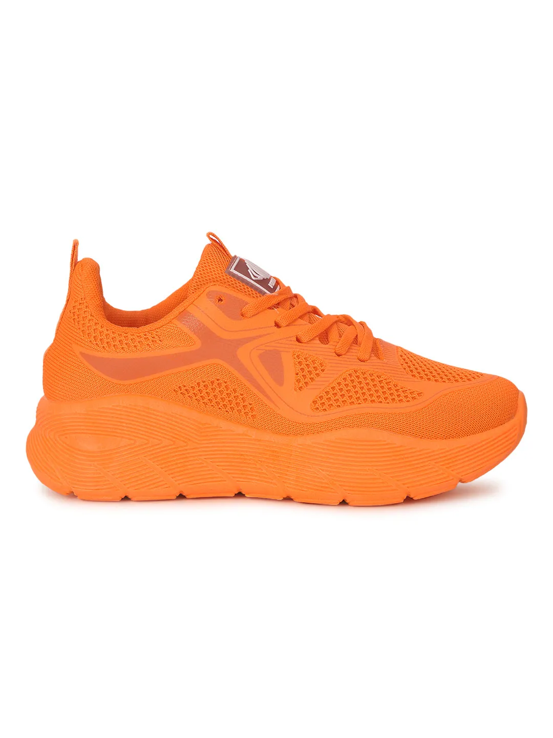 Orange Mesh Lace-Up Sneakers (TC-RS3613-ORA)